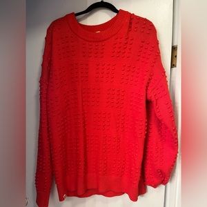 Women’s textured red sweater size L